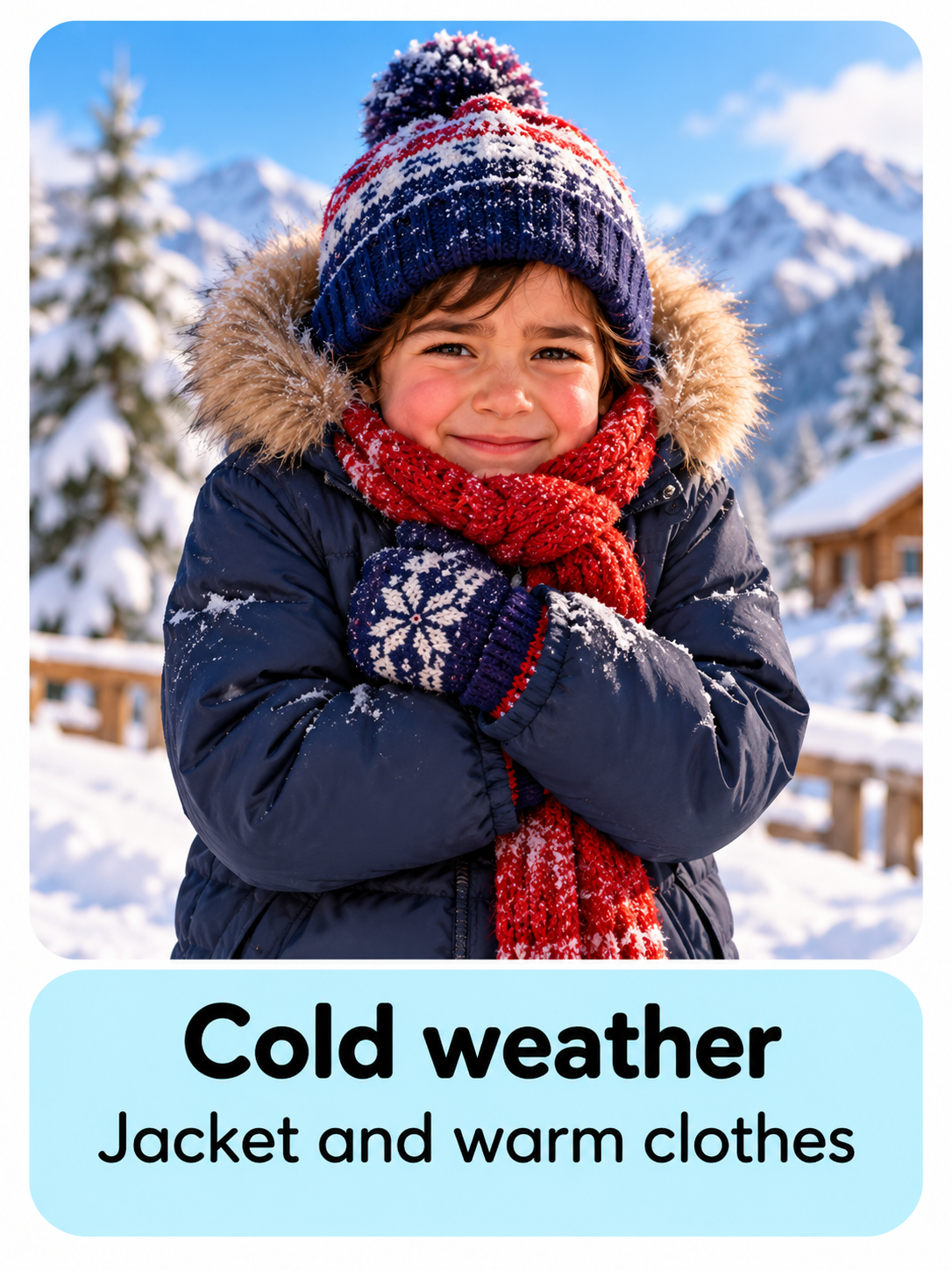 Cold weather: Jacket and warm clothes